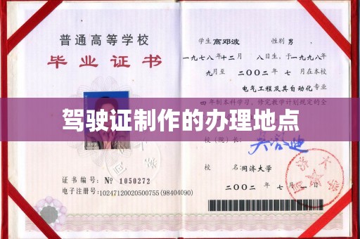 东丰驾驶证制作的办理地点